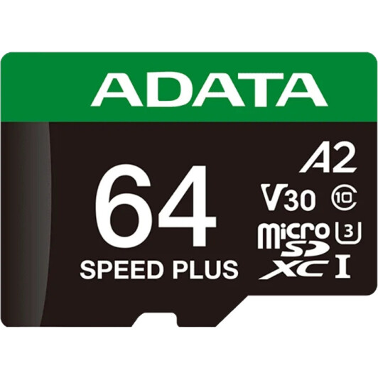 Карта пам’яті Adata Speed Plus SDXC 64 ГБ з SD-адаптером