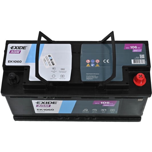 Аккумулятор Exide 6 CT-106-R AGM EK1060
