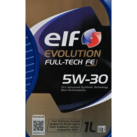 Масло Elf Evolution Full-Tech FE 5W-30 1 л на Honda e