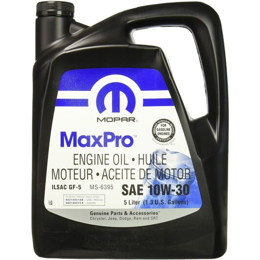 Моторное масло Mopar MaxPro 10W-30 5 л на Toyota Soarer