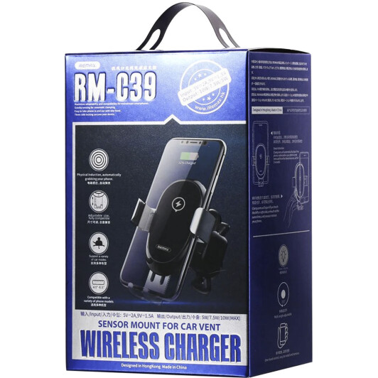 Держатель для телефона Remax Wireless Charger RM-C39