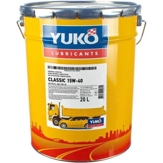 Моторное масло Yuko Classic 15W-40 20 л на Nissan Qashqai