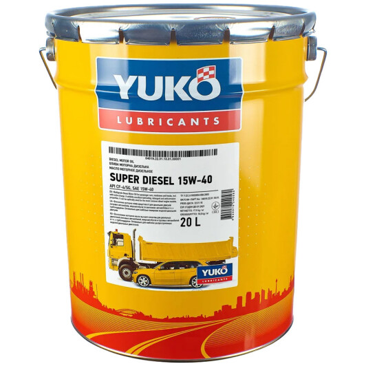 Моторное масло Yuko Super Diesel 15W-40 20 л на Toyota Hilux