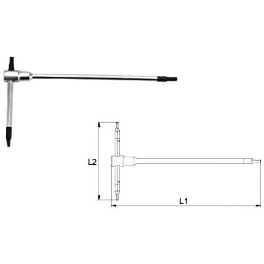 Ключ шестигранний Toptul AGDA0213 T-подібний 2 мм