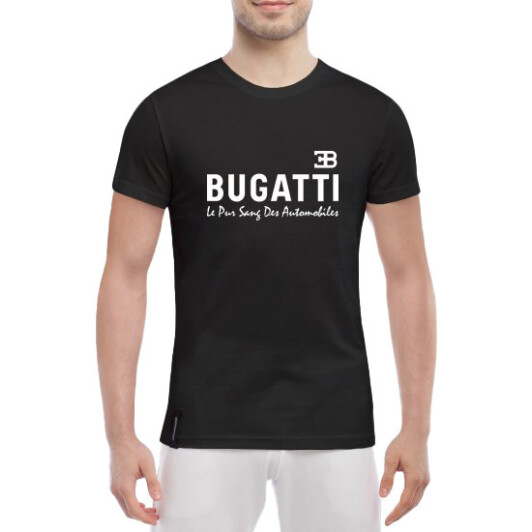 Футболка мужская Globuspioner классическая Bugatti Slogan черный спереди XXL