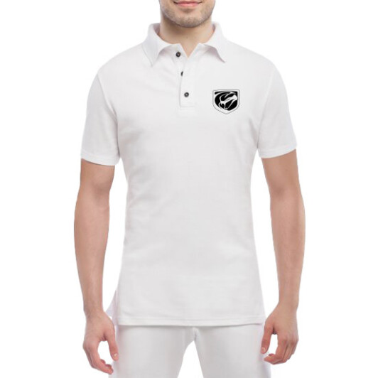 Футболка чоловіча Globuspioner поло Dodge Viper біла принт спереду XL