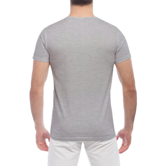 Футболка мужская Globuspioner классическая Mitsubishi Big Logo Silver серый спереди