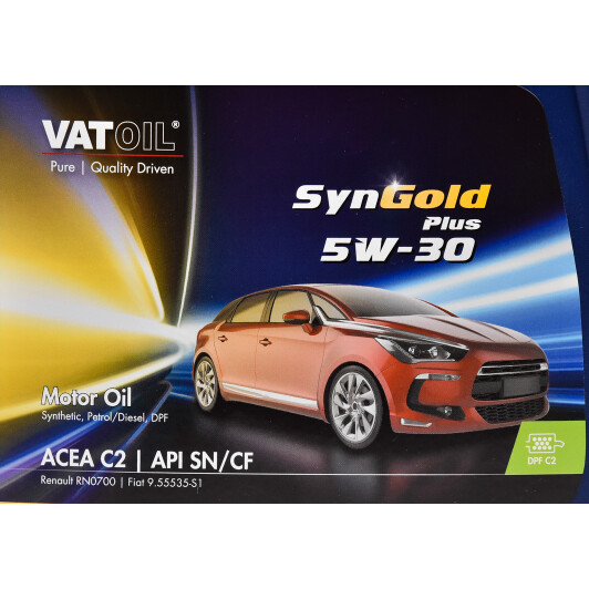 Моторна олива VatOil SynGold Plus 5W-30 4 л на Honda Accord