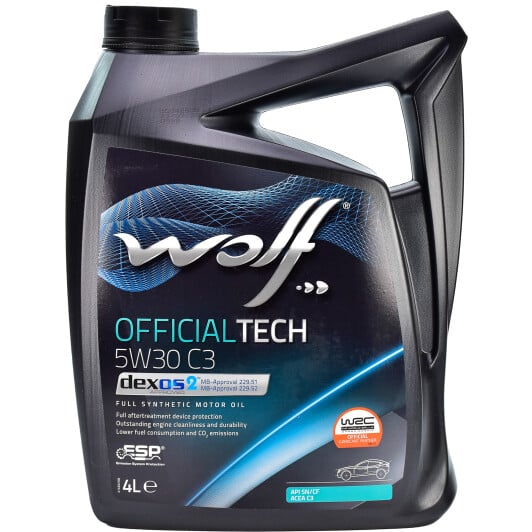 Моторное масло Wolf Officialtech C3 5W-30 4 л на Volvo V90