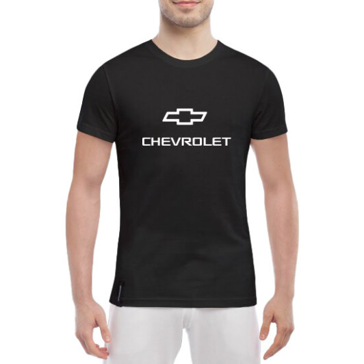 Футболка мужская Globuspioner классическая Chevrolet Big Logo черный спереди