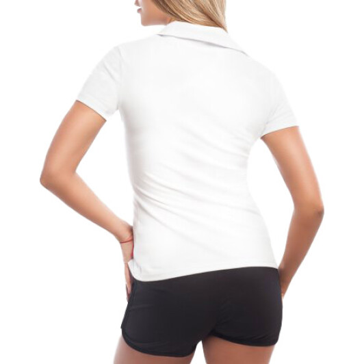 Футболка женская Globuspioner поло Chevrolet Big Logo Wide белая принт спереди