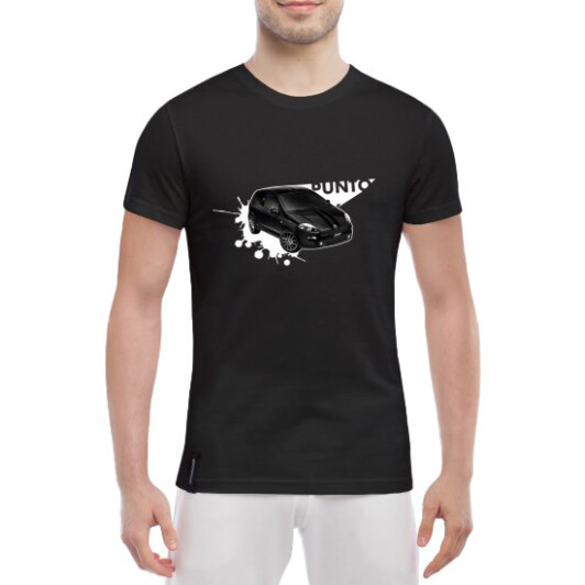 Футболка чоловіча Globuspioner класична Punto чорна принт спереду XXL