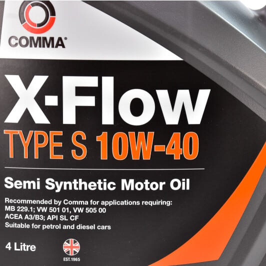 Моторное масло Comma X-Flow Type XS 10W-40 4 л на Chevrolet Beretta
