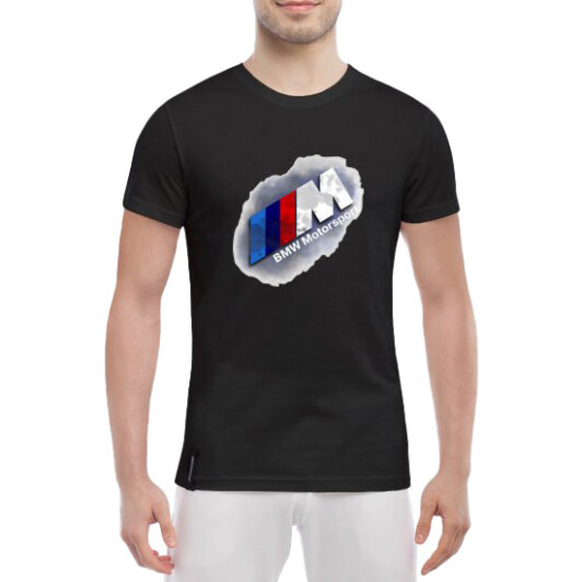 Футболка мужская Globuspioner классическая BMW M MotorSport черный спереди L