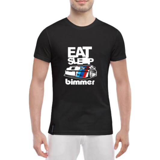 Футболка мужская Globuspioner классическая BMW Bimmer черный спереди XXL