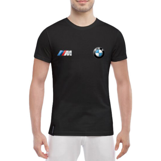 Футболка мужская Globuspioner классическая BMW M Mini Logo черный спереди XXL