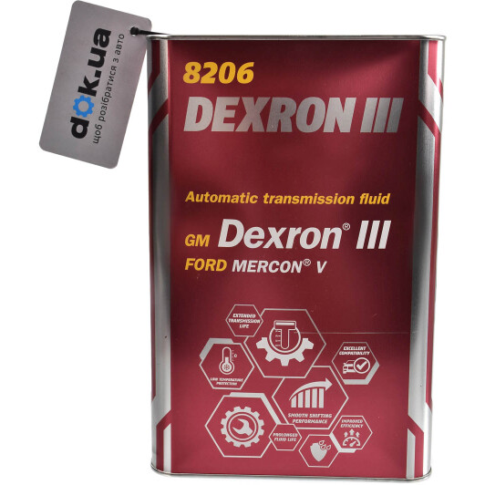 Mannol Dexron III Automatic Plus (Metal) (4 л) трансмиссионное масло 4 л