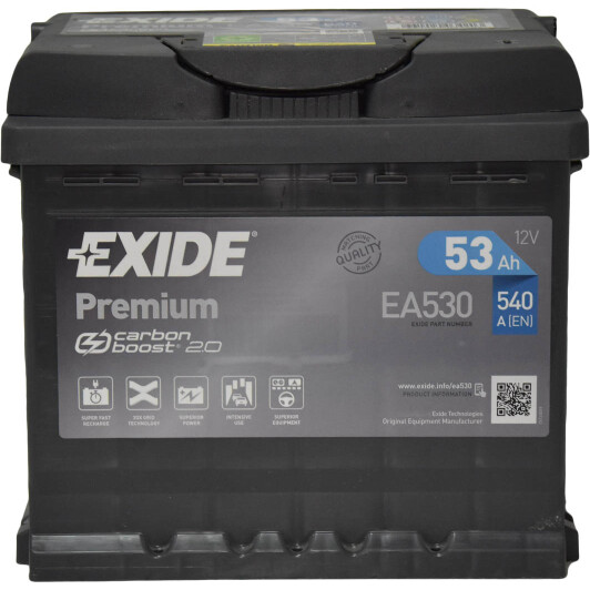 Акумулятор Exide 6 CT-53-R Premium EA530