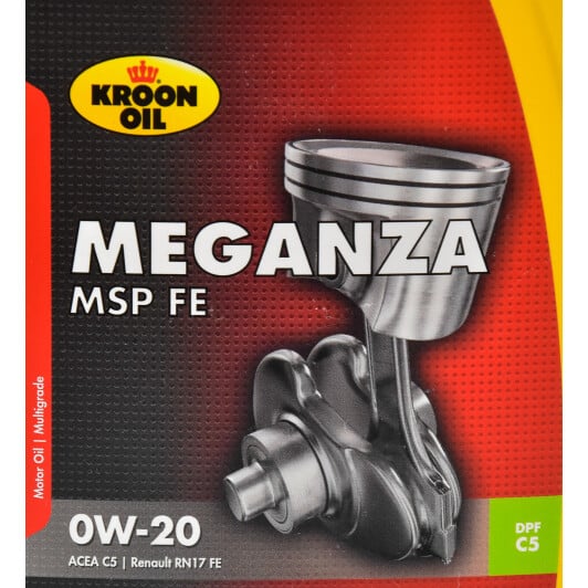 Моторна олива Kroon Oil Meganza MSP FE 0W-20 1 л на Volkswagen Touran