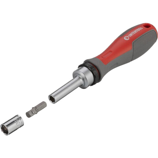 Отвертка реверсивная с набором бит Intertool VT-3374