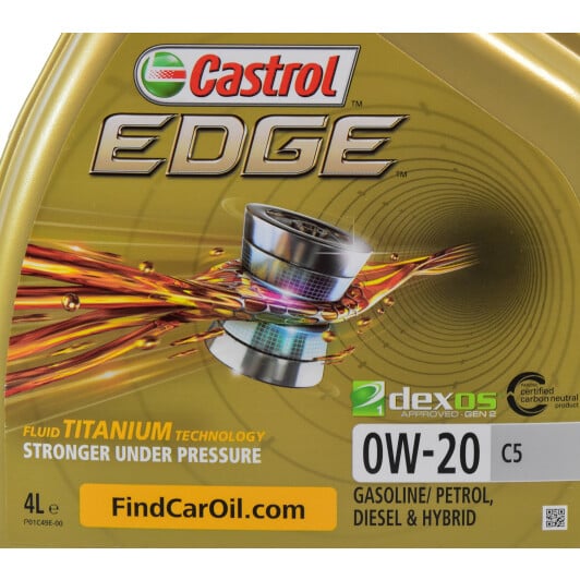 Моторное масло Castrol EDGE C5 0W-20 4 л на Opel Kadett