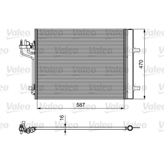 814021 Valeo Радиатор кондиционера