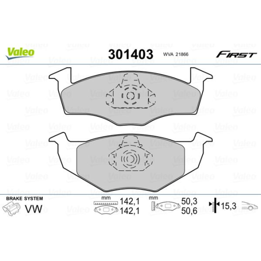 Гальмівні колодки Valeo 301403