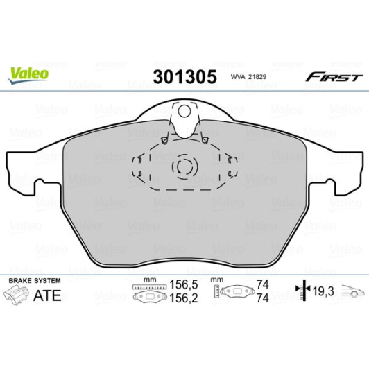 Тормозные колодки Valeo 301305