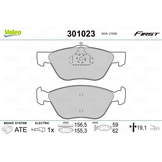 Гальмівні колодки Valeo 301023