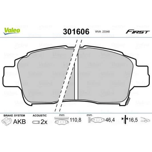 301606 Valeo Тормозные колодки