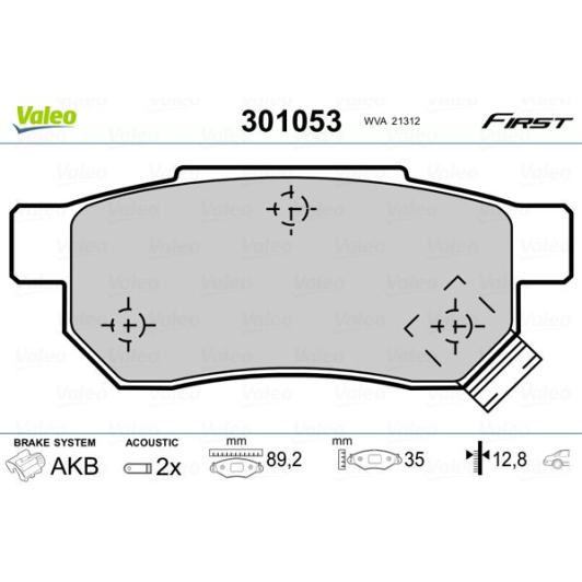 Гальмівні колодки Valeo 301053