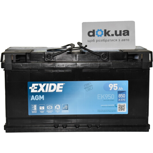 Аккумулятор Exide 6 CT-95-R Start-Stop AGM EK950