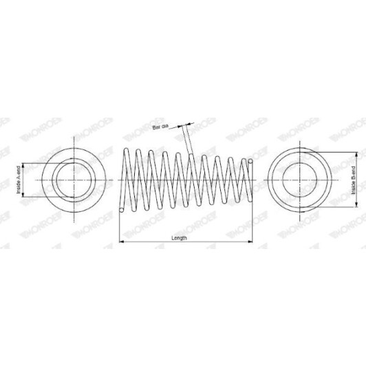 SP2607 Monroe Пружина подвески для Mazda 323