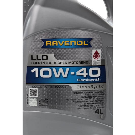 Моторное масло Ravenol LLO 10W-40 4 л на Opel Vivaro