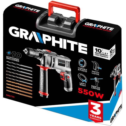 Дриль ударний Graphite 58G735 мережевий