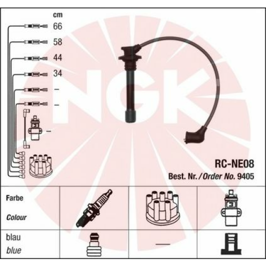 Дріт запалювання NGK RCNE08