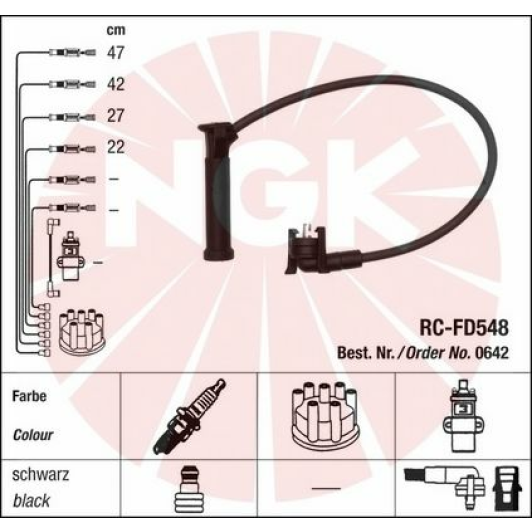 Провод зажигания NGK RCFD548