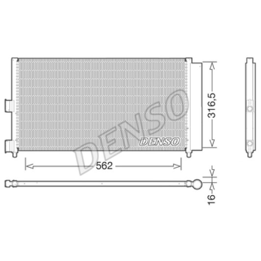 DCN09072 Denso Радиатор кондиционера