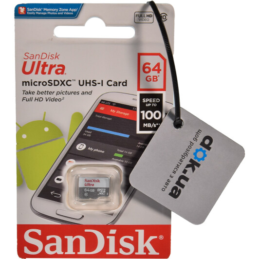 Карта памяти SanDisk Ultra Light microSDXC 64 ГБ