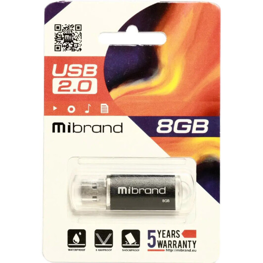 Флешка Mibrand Cougar 8 ГБ MI20CU8P1B