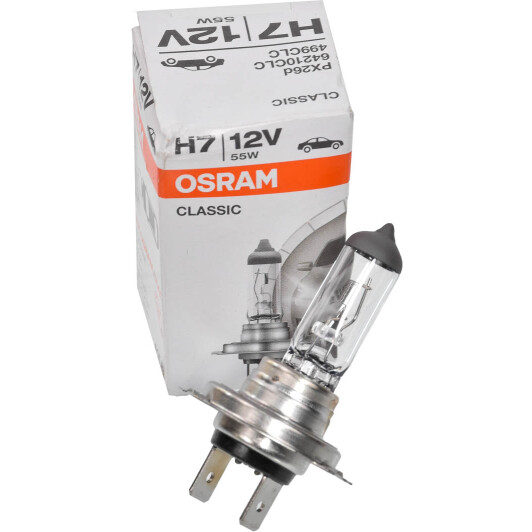 Автолампа Osram H7 PX26d 55 W прозора 64210CLC