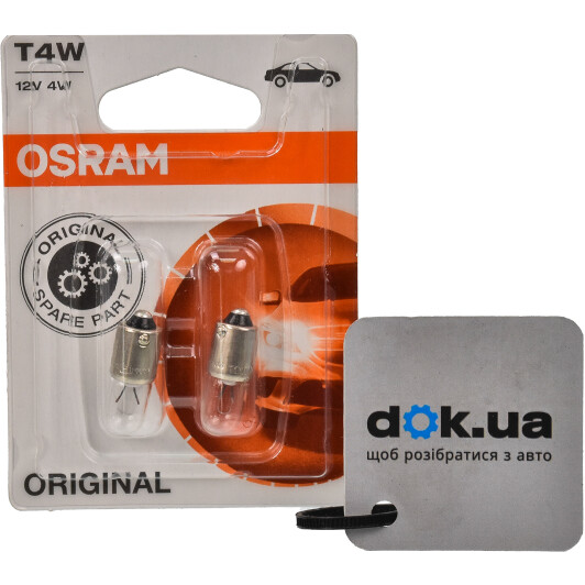 Автолампа Osram Original Line T4W BA9s 4 W прозрачная 3893-02B