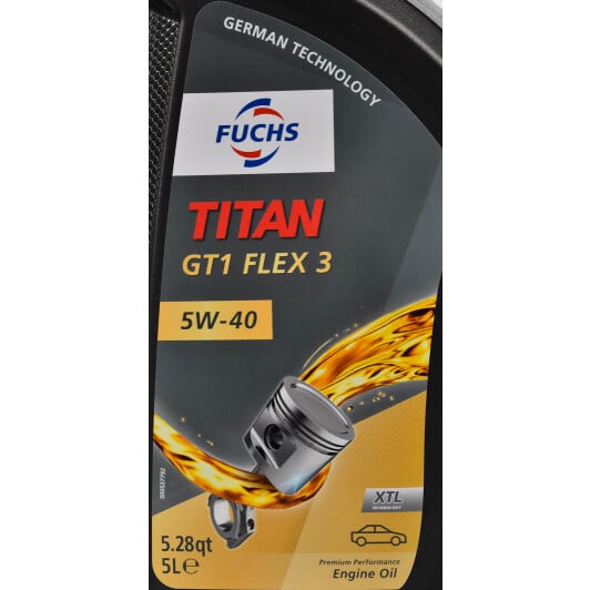 Моторна олива Fuchs Titan GT1 Flex 3 5W-40 5 л на Toyota Land Cruiser Prado (120, 150)