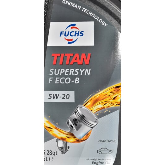 Моторное масло Fuchs Titan Supersyn F Eco-B 5W-20 5 л на Seat Leon