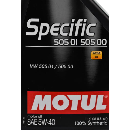 Моторное масло Motul Specific 505 01 505 00 5W-40 1 л на Lancia Kappa
