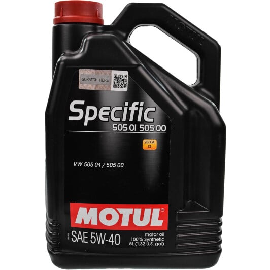 Моторное масло Motul Specific 505 01 505 00 5W-40 5 л на Ford Cougar