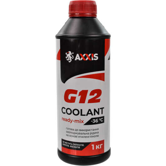 Axxis Coolant Ready-Mix G12 красный -36 °C готовый антифриз