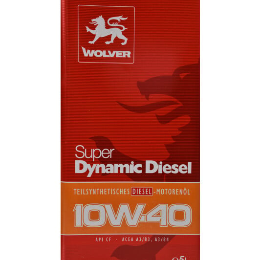 Моторное масло Wolver Super Dynamic Diesel 10W-40 5 л на Renault Megane