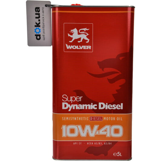 Моторное масло Wolver Super Dynamic Diesel 10W-40 5 л на Nissan Tiida