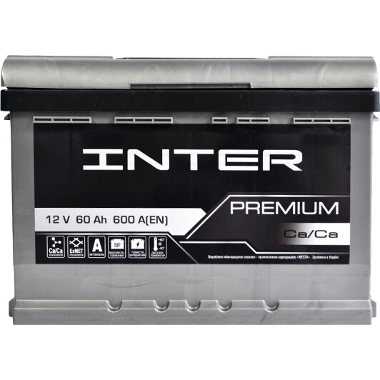 Аккумулятор Inter 6 CT-60-L Premium 4820219073697